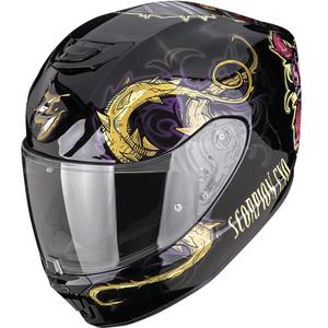 Cască integrală pentru motocicletă Scorpion EXO-391 Mumia, neagră, chameleon