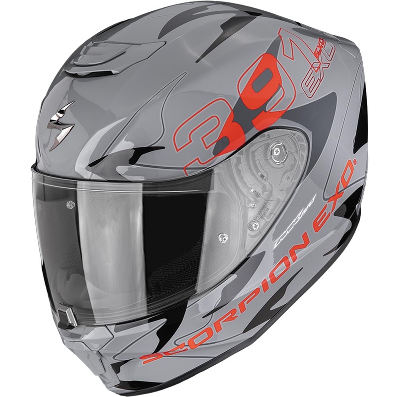 Cască integrală pentru motocicletă Scorpion EXO-391 Key gri-negru-roșu