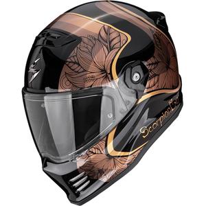 Cască integrală pentru motocicletă Scorpion Covert FX Ameria negru-auriu