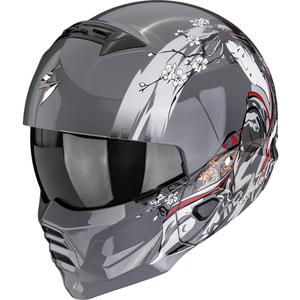 Cască modulară de motocicletă Scorpion EXO-COMBAT II Demure argintie