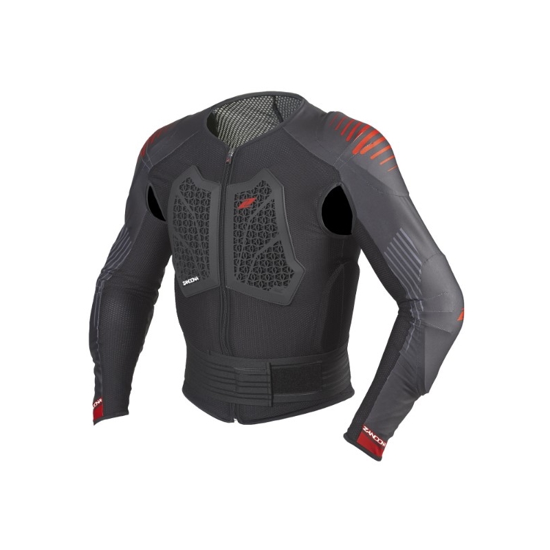 Protecție de corp Zandona Action X6 negru-roșu 160-169 cm