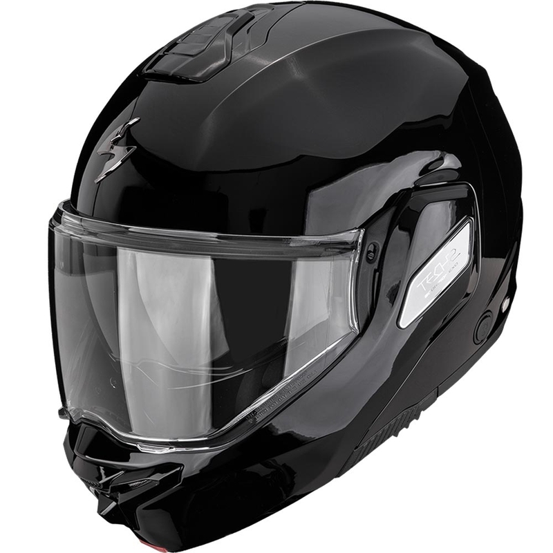 Cască de motocicletă Scorpion EXO-TECH II Solid, flip-up, neagră
