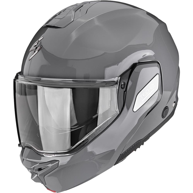 Cască de motocicletă Scorpion EXO-TECH II Solid flip-up gri ciment