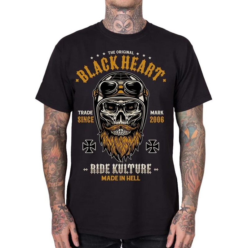 Tricou Black Heart Whiskery negru