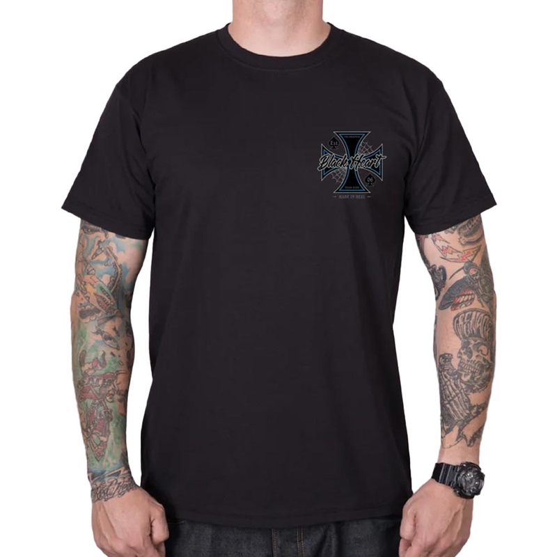 Tricou Black Heart Chopper Cross negru