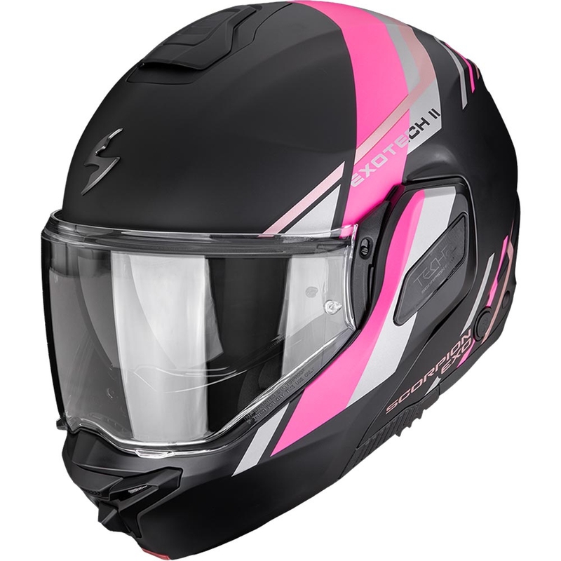 Cască de motocicletă Scorpion EXO-TECH II Markus flip-up negru mat-roz