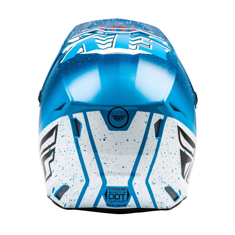 Casca de motocross FLY Racing Kinetic K120 albastru-alb-roșu lichidare