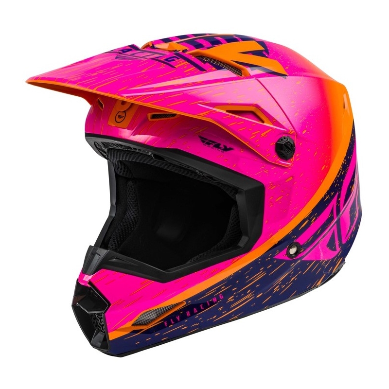 Cască de motocros FLY Racing Kinetic K120 portocaliu-roșu-negru