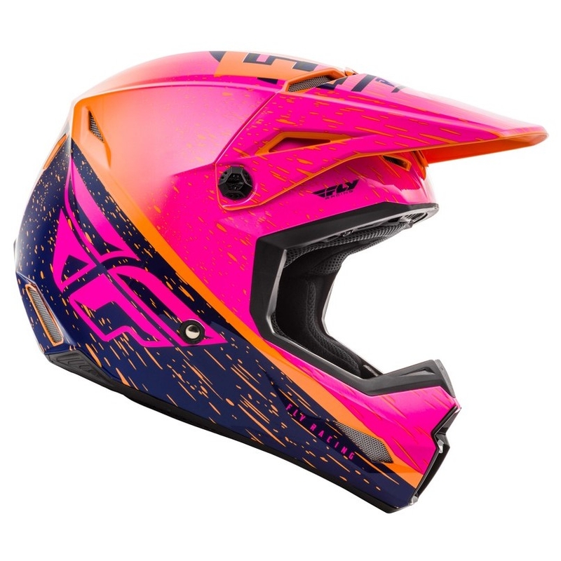 Cască de motocros FLY Racing Kinetic K120 portocaliu-roșu-negru