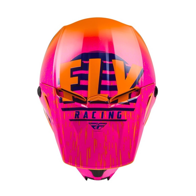 Cască de motocros FLY Racing Kinetic K120 portocaliu-roșu-negru