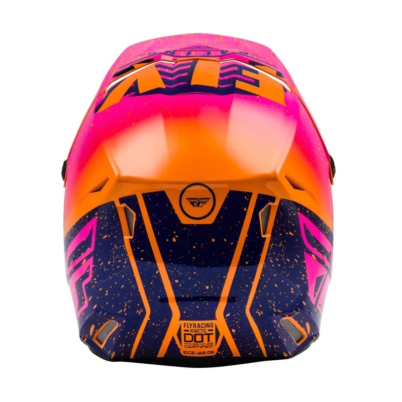 Cască de motocros FLY Racing Kinetic K120 portocaliu-roșu-negru