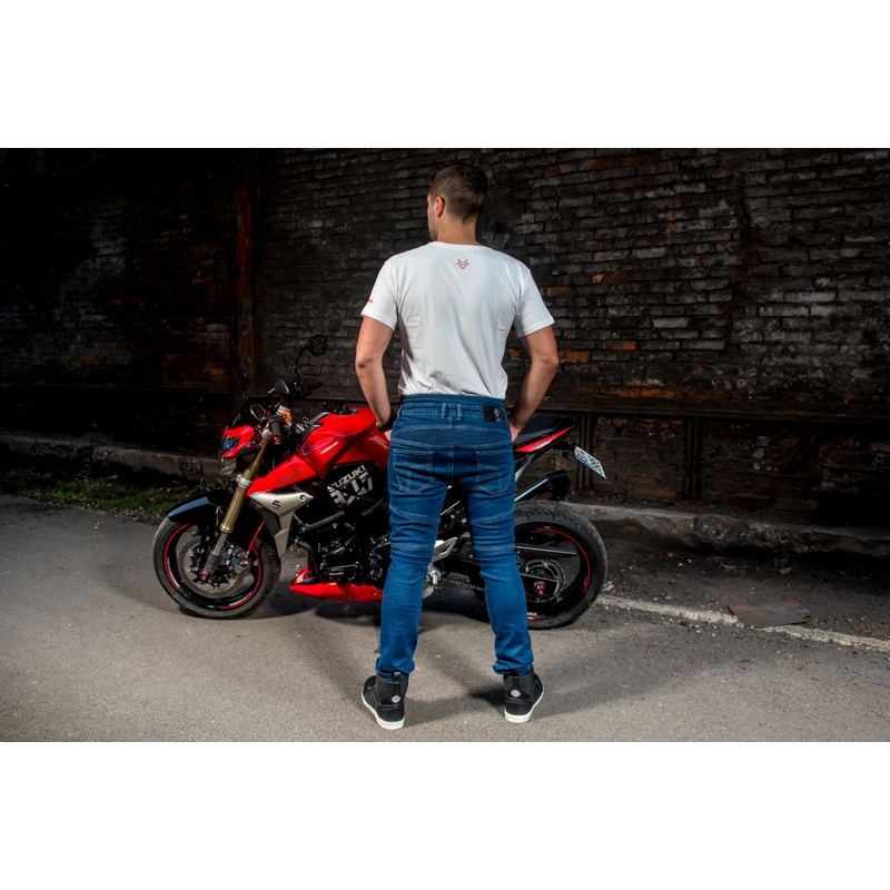 Blugi moto Street Racer Basic albaștri lichidare