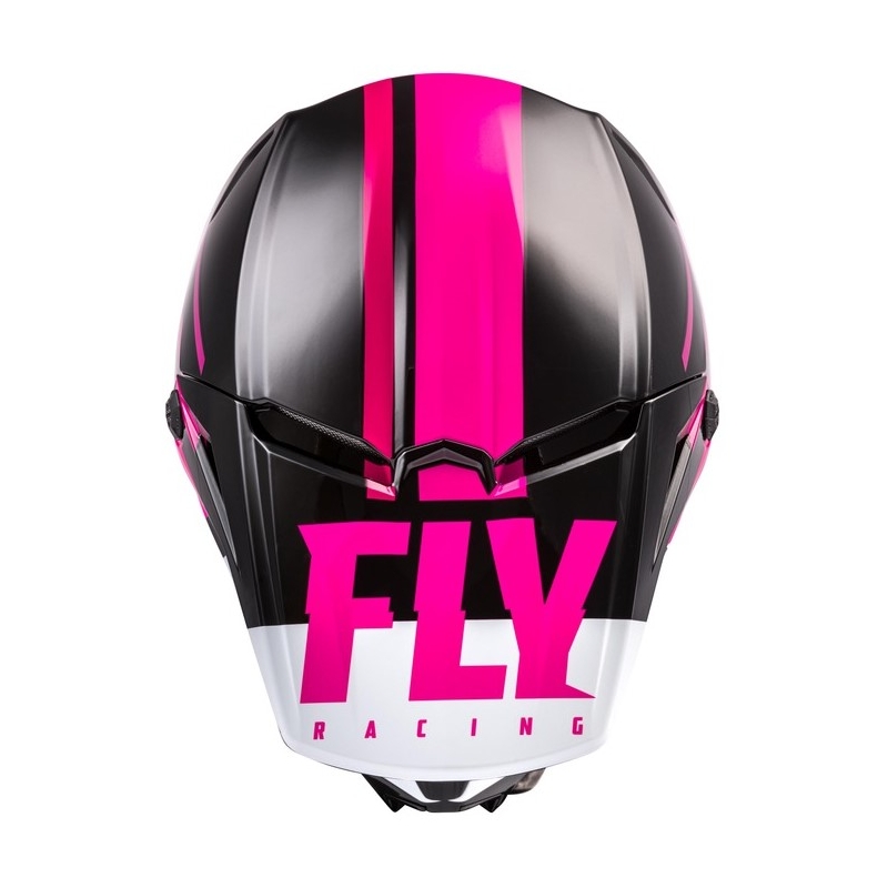 Cască de motocros FLY Racing Kinetic Thrive roz-negru-alb