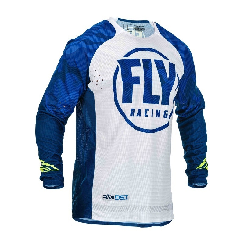 Tricou motocross FLY Racing Evolution albastru și alb