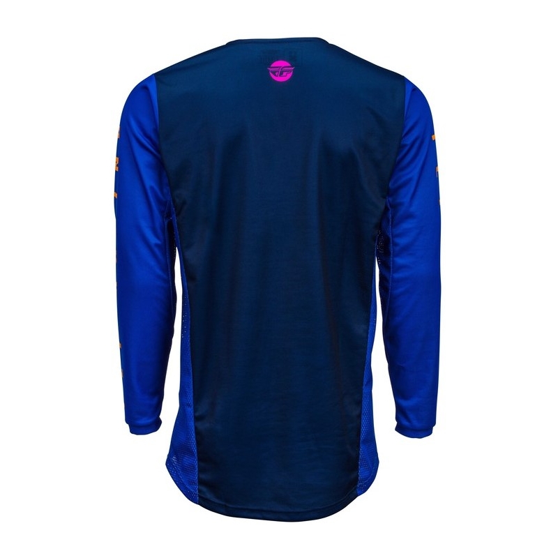Tricou de motocros FLY Racing Kinetic K220 2020 negru-albastru-portocaliu