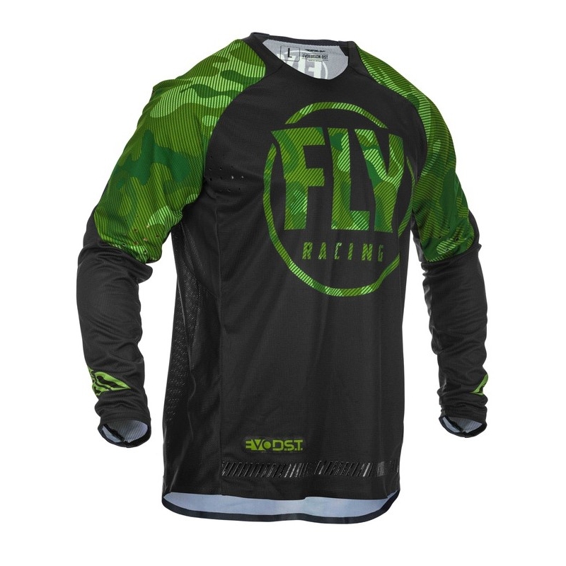 Tricou de motocros FLY Racing Evolution verde-negru