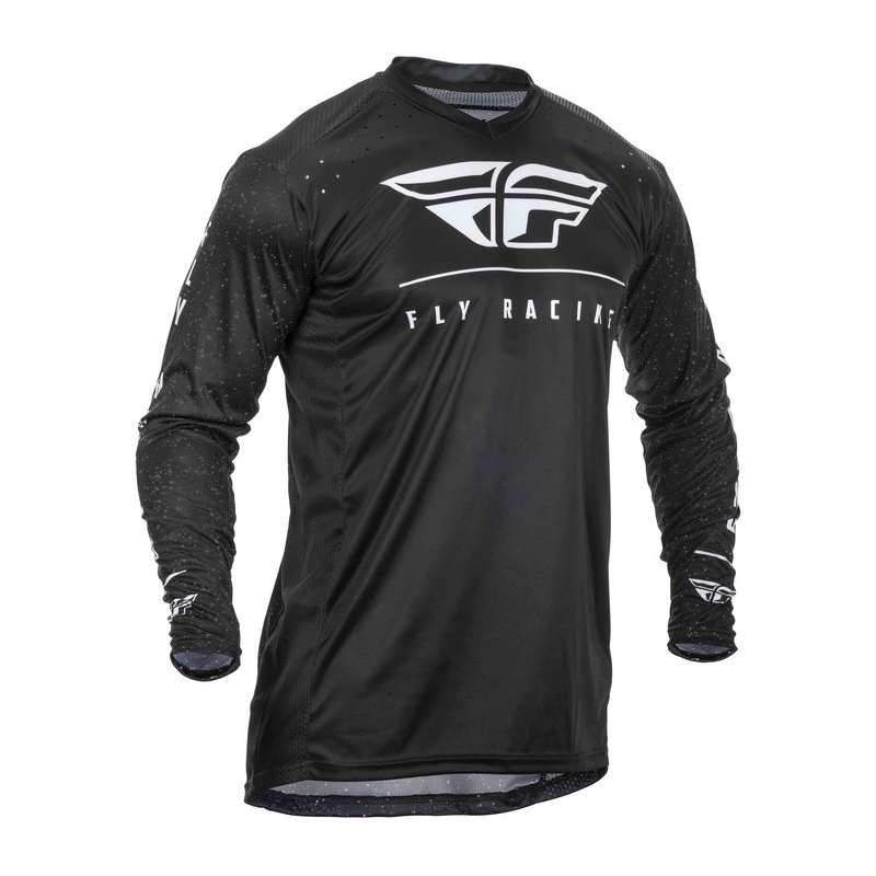 Motocross tricou FLY Racing Lite 2020 negru și alb lichidare