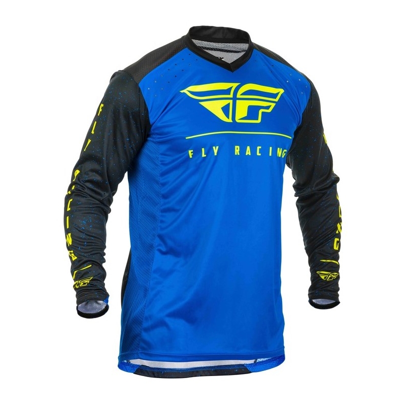 Tricou motocross FLY Racing Lite 2020 albastru-negru-galben-fluo