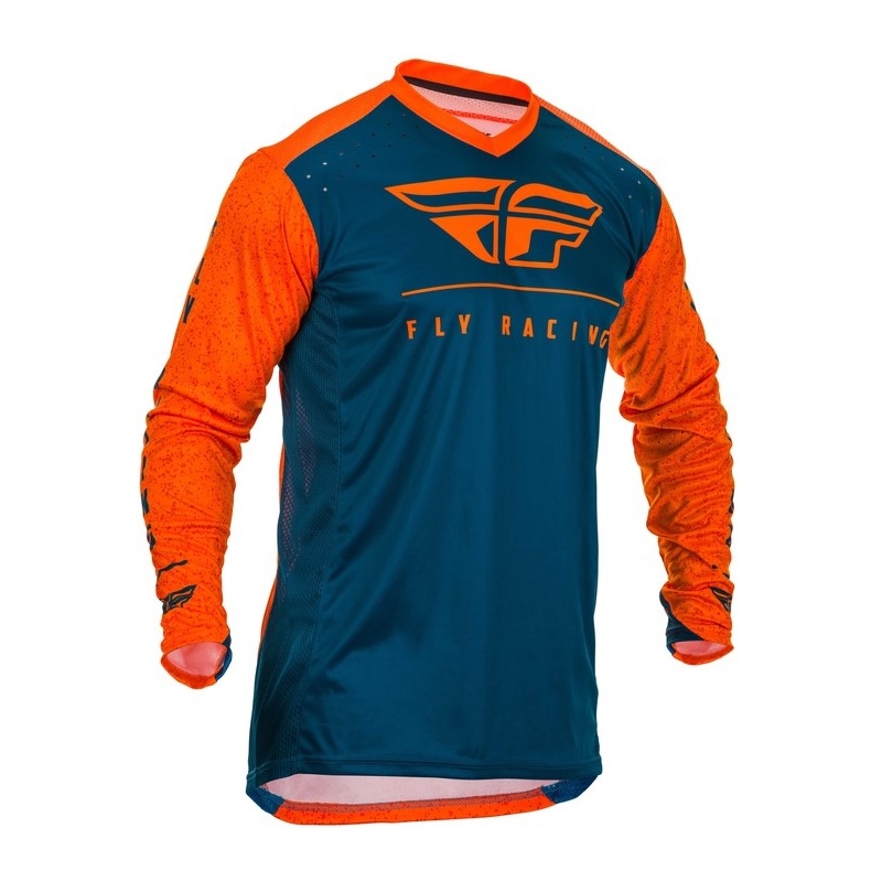 Tricou de motocros FLY Racing Lite 2020 portocaliu-albastru