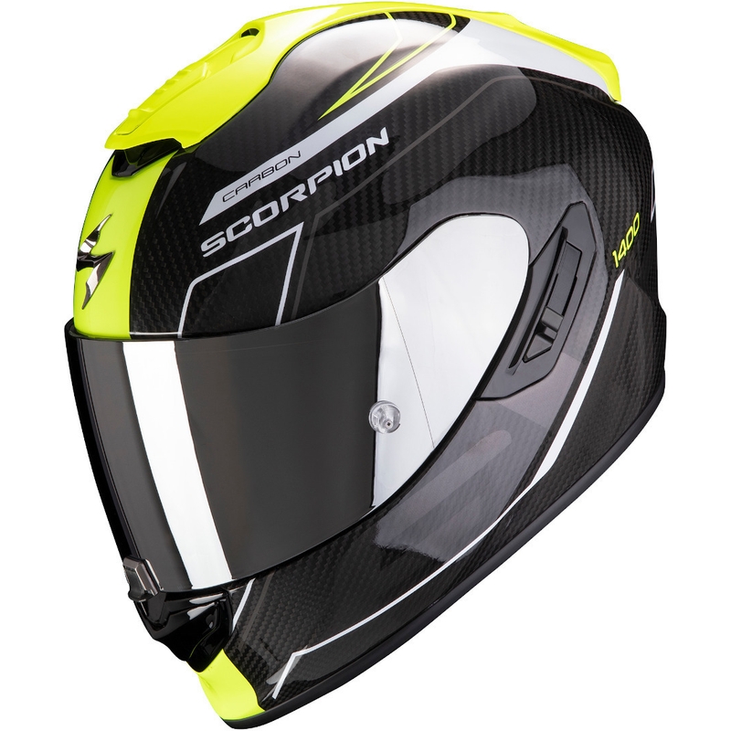 Cască integrală Scorpion EXO-1400 Carbon Air Beaux negru-alb-alb-galben-fluo