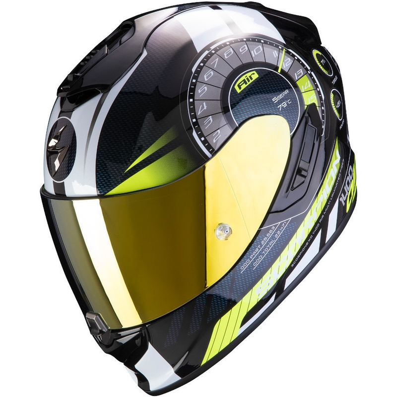 Cască integrală Scorpion EXO-1400 Air Torque negru-galben-fluo