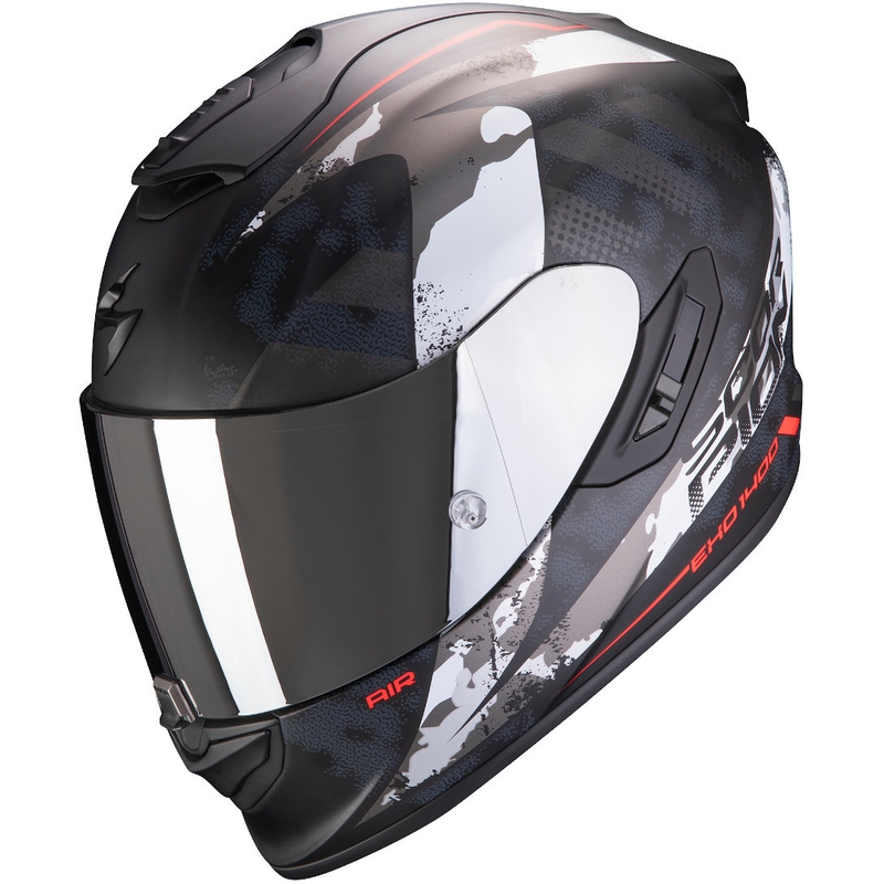 Cască integrală Scorpion EXO-1400 Air Sylex negru-argintiu-roșu