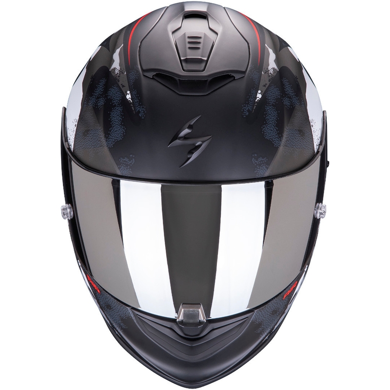 Cască integrală Scorpion EXO-1400 Air Sylex negru-argintiu-roșu