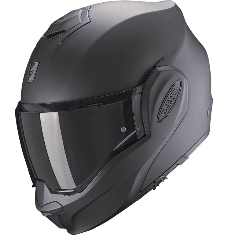 Cască de motocicletă Scorpion EXO-TECH Lite Solid, flip-up, neagră mată
