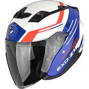 Cască de motocicletă Scorpion EXO-Z1 Prymus open face alb-albastru-roșu