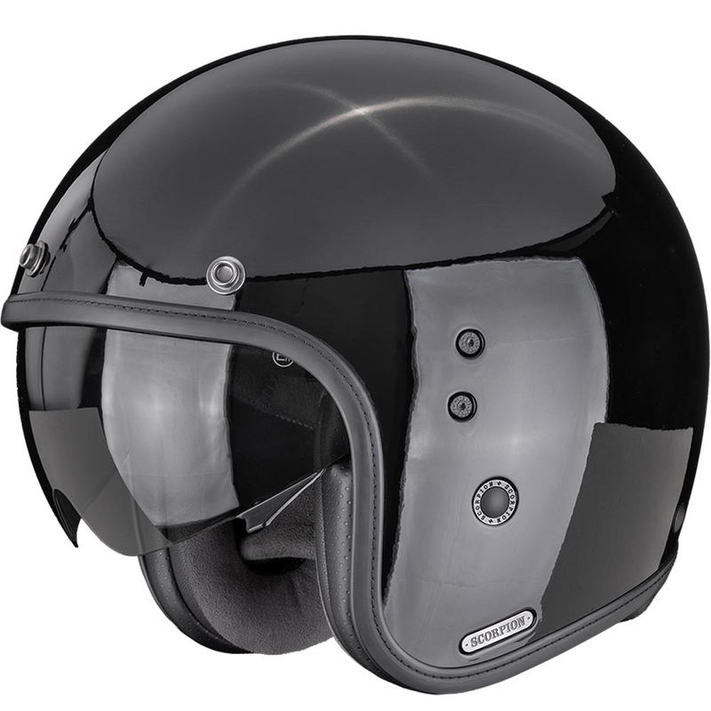 Cască de motocicletă Scorpion Belfast II Solid Open Face, neagră