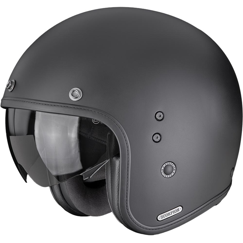 Cască de motocicletă Scorpion Belfast II Solid Open, neagră mată