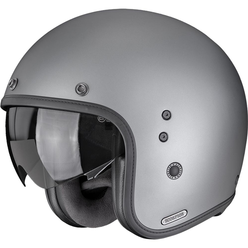 Cască de motocicletă Scorpion Belfast II Solid Open, gri titan, mată