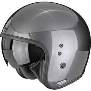 Cască de motocicletă Scorpion Belfast II Solid Open, gri metalic