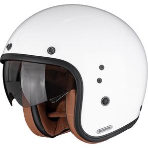 Cască de motocicletă Scorpion Belfast II Luxe Open Face, albă