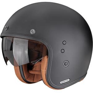 Cască de motocicletă Scorpion Belfast II Luxe Open Face, neagră mată