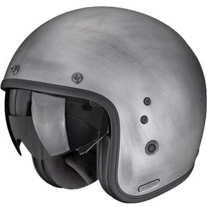 Cască de motocicletă Scorpion Belfast II Scratch Open Face, argintie