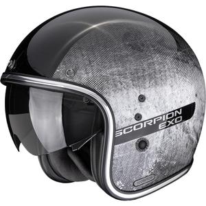 Cască de motocicletă Scorpion Belfast II Quest open face, negru-argintiu