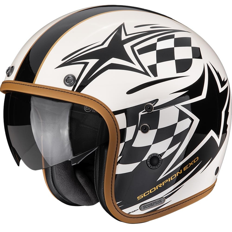 Cască Motocicletă Scorpion Belfast II Flagstone Jet Crem-Negru
