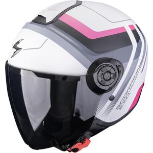 Cască de motocicletă Scorpion EXO-CITY II Sport, model open face, gri-roz mat