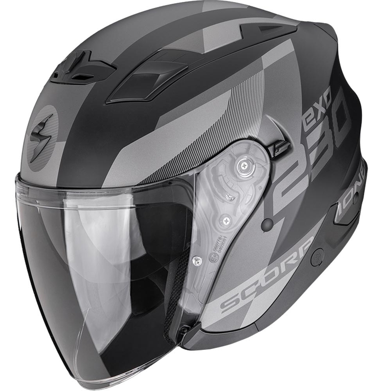 Cască Motocicletă Scorpion EXO-230 Comics Negru Mat-Argintiu
