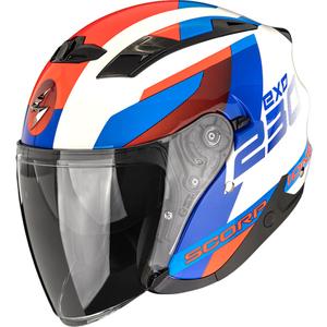 Cască de motocicletă Scorpion EXO-230 Comics open face alb-albastru-roșu