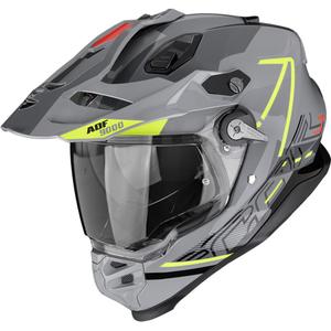 Cască enduro Scorpion ADF-9000 Air Summit argintiu-galben fluo
