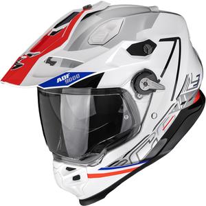 Cască enduro Scorpion ADF-9000 Air Summit alb-roșu-argintiu