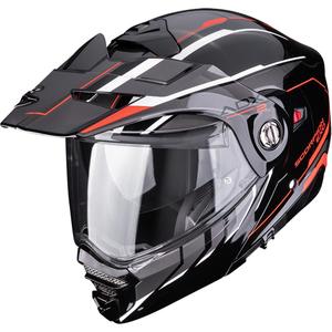 Cască de motocicletă enduro Scorpion ADX-2 Walt negru-argintiu-roșu