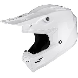 Cască motocross Scorpion SMX-10 Solid albă