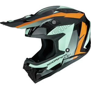 Cască motocross Scorpion SMX-10 Speed negru-portocaliu-verde