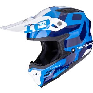 Cască motocross Scorpion SMX-10 Leap albastru-alb