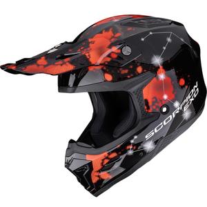 Cască motocross Scorpion SMX-10 Vibe negru-roșu