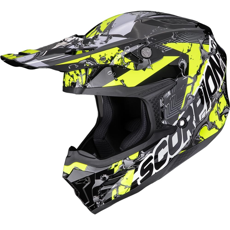 Cască motocross Scorpion SMX-10 Gasoline negru-galben