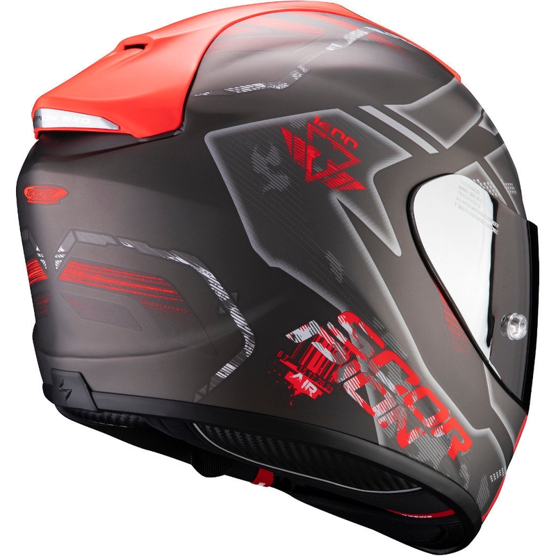 Cască integrală Scorpion EXO-1400 Air Spatium negru-argintiu-roșu lichidare